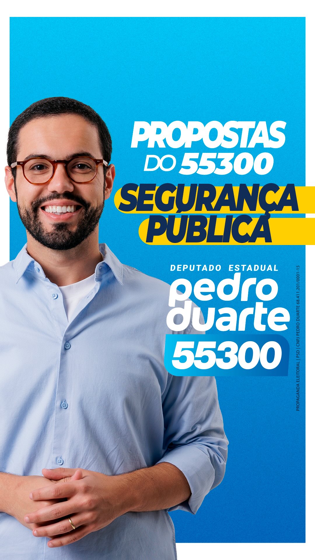 Pessoal, nos próximos vídeos, vou apresentar algumas das nossas propostas para segurança, transporte, moradia e desenvolvimento.

E começamos por uma das maiores preocupações de quem vive no nosso estado: SEGURANÇA PÚBLICA. Entre as nossas propostas estão:

🛡️ Fortalecer e integrar as guardas municipais, aproveitando experiências que já funcionam no Rio;

🔒 Ampliar as vagas no sistema prisional, para enfrentar o déficit existente;

👮 Estabelecer critérios mais técnicos na escolha de delegados e comandantes de batalhões, reduzindo a interferência política e valorizando mérito e cumprimento de metas.

📲 𝗖𝗼𝗺𝗽𝗮𝗿𝘁𝗶𝗹𝗵𝗲 𝗽𝗮𝗿𝗮 𝗾𝘂𝗲 𝗺𝗮𝗶𝘀 𝗴𝗲𝗻𝘁𝗲 𝗰𝗼𝗻𝗵𝗲𝗰̧𝗮 𝗮𝘀 𝗽𝗿𝗼𝗽𝗼𝘀𝘁𝗮𝘀!

Pedro Duarte 55300 | Deputado Estadual